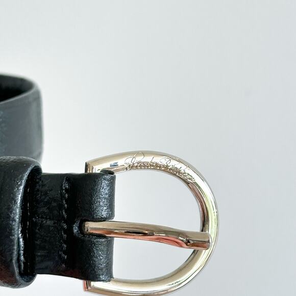 Brooks Brothers 346 Genuine Leather Belt Black M - Picture 3 of 11